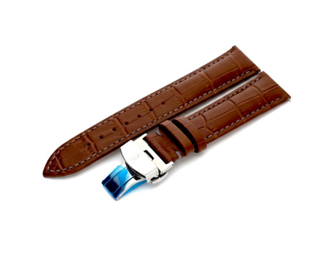 Pasek skórzany G.GERLACH brązowy 20 mm (ALIGATOR)